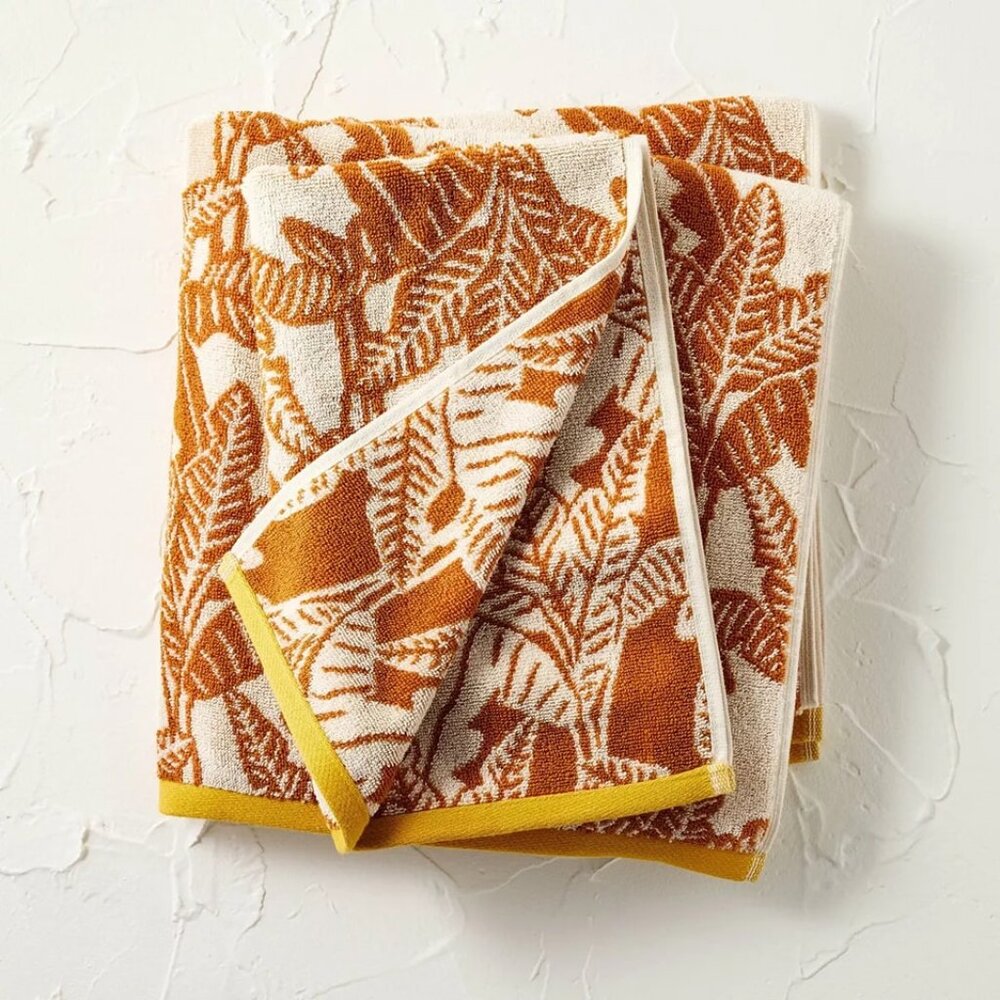 Sold Out Opalhouse Paradise 2 Bath & Hand Towel Sets Rust 4 Pieces Total NWT